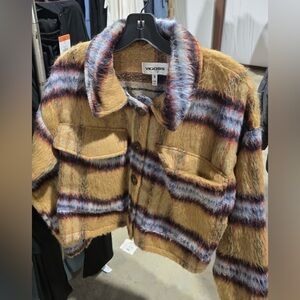 Vigoss Ladies' Brushed Plaid Crop Jacket